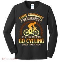 Some Grandpas Take Naps Real Grandpas Go Cycling Kids Long Sleeve Shirt thumb 0