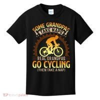 Some Grandpas Take Naps Real Grandpas Go Cycling Kids T-Shirt thumb 0