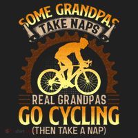 Some Grandpas Take Naps Real Grandpas Go Cycling Kids Plaid Pajama Set thumb 2