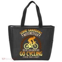 Some Grandpas Take Naps Real Grandpas Go Cycling Tote Bag thumb 0