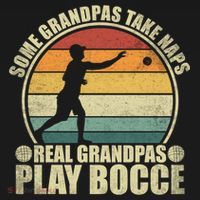 Some Grandpas Take Naps Real Grandpas Play Bocce Ball Backpack thumb 2