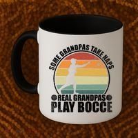 Some Grandpas Take Naps Real Grandpas Play Bocce Ball Coffee Mug thumb 2