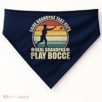 Some Grandpas Take Naps Real Grandpas Play Bocce Ball USA-Made Doggie Bandana thumb 0