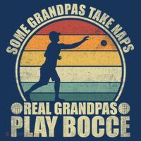 Some Grandpas Take Naps Real Grandpas Play Bocce Ball Coaster thumb 2
