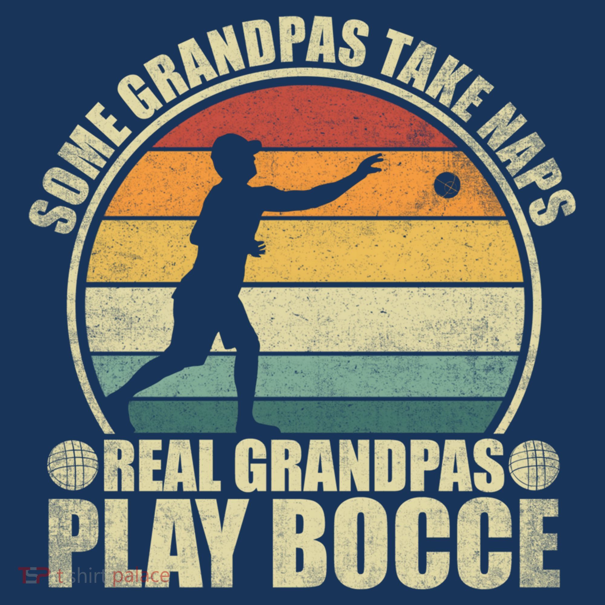 Some Grandpas Take Naps Real Grandpas Play Bocce Ball Mousepad