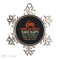 Some Grandpas take nap real Grandpas Drive Tractors Ornament thumb 0