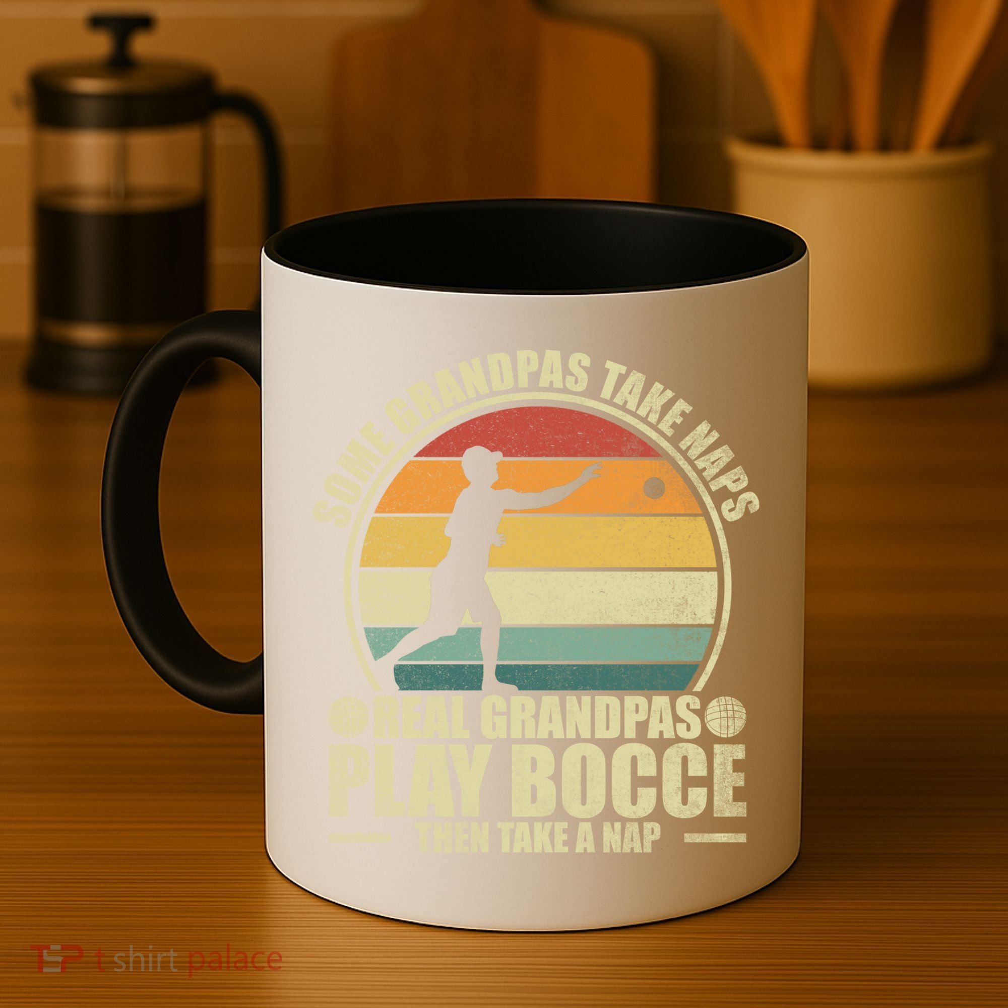 Some Grandpas Take Naps Real Grandpas Play Bocce Ball Cool Gift Coffee Mug