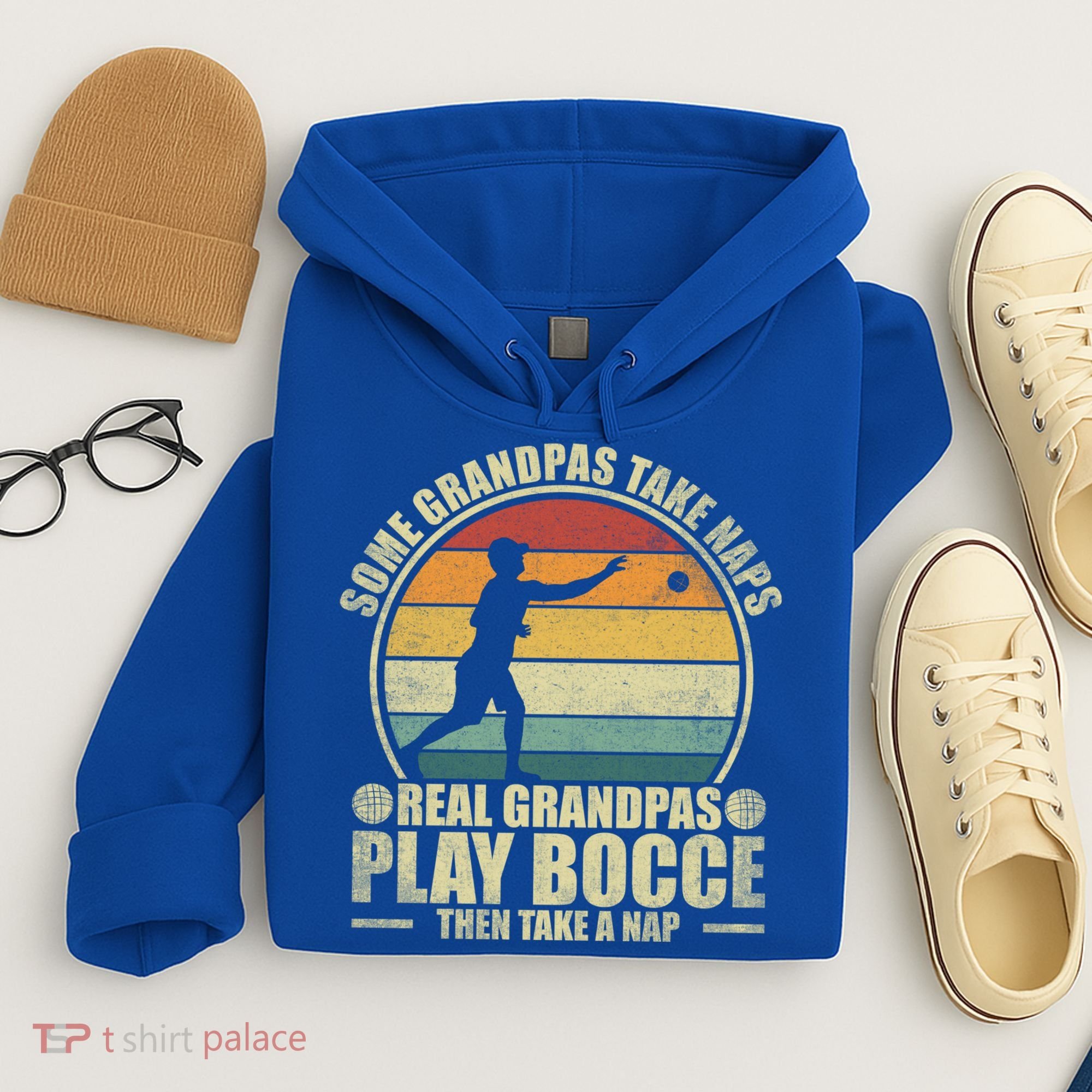 Some Grandpas Take Naps Real Grandpas Play Bocce Ball Cool Gift Hoodie
