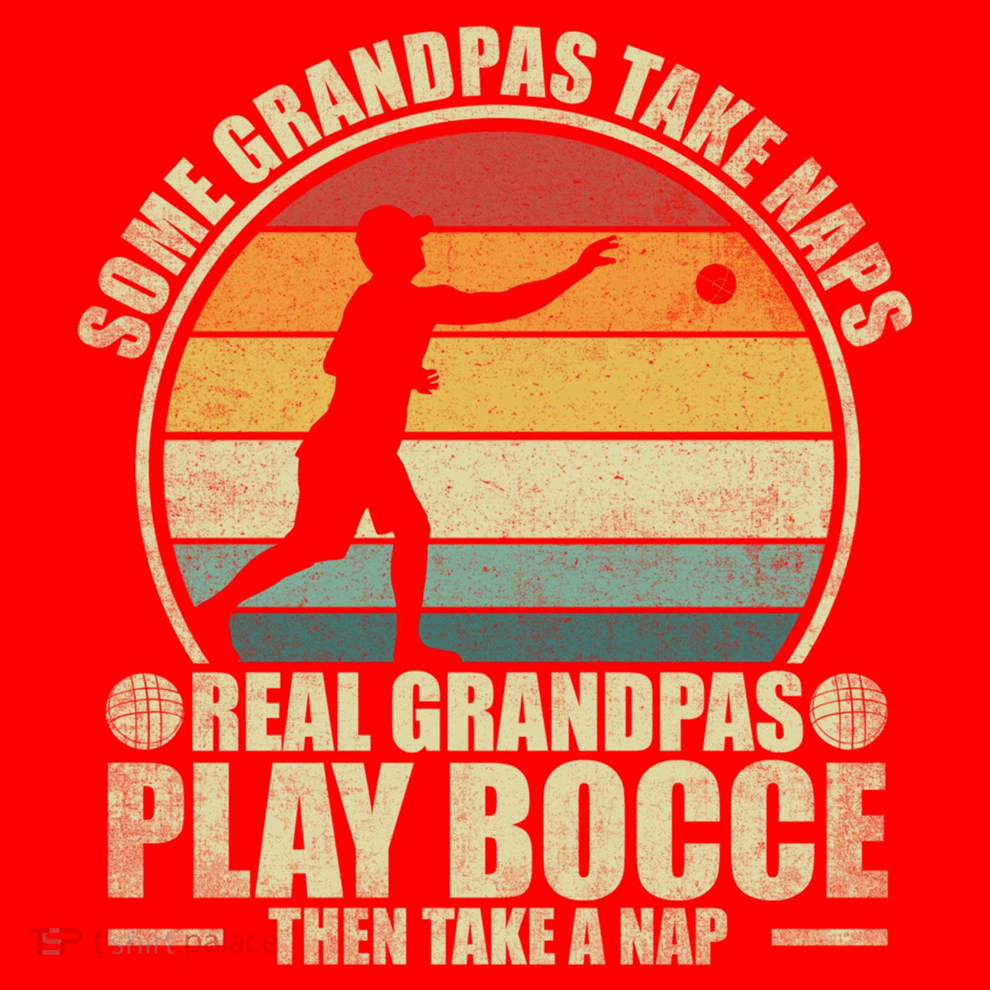 Some Grandpas Take Naps Real Grandpas Play Bocce Ball Cool Gift Santa Hat