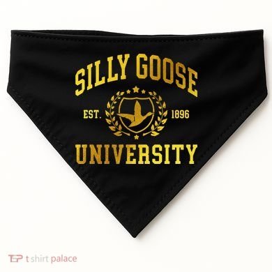 Silly Goose University Meme Funny USA-Made Doggie Bandana