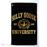 Silly Goose University Meme Funny Golf Towel thumb 0