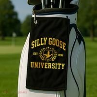 Silly Goose University Meme Funny Golf Towel thumb 2