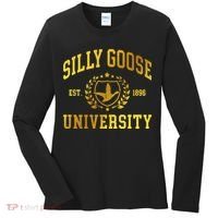 Silly Goose University Meme Funny Women's Long Sleeve Shirt thumb 0