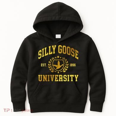 Silly Goose University Meme Funny Kids Hoodie