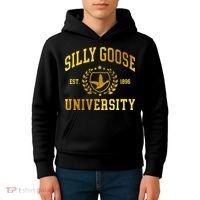 Silly Goose University Meme Funny Kids Hoodie thumb 4