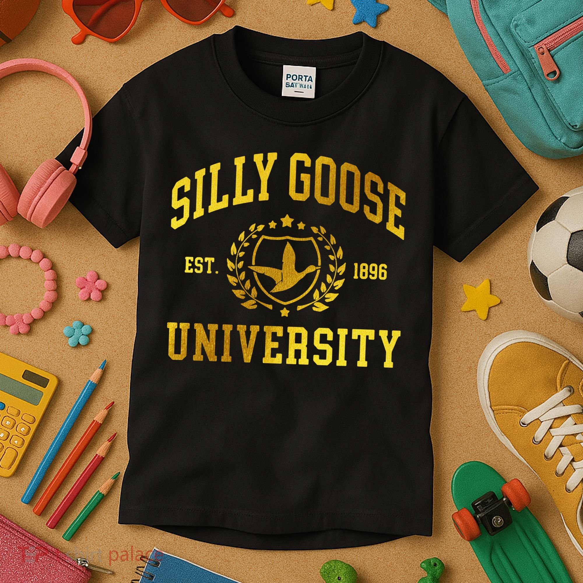 Silly Goose University Meme Funny Kids T-Shirt