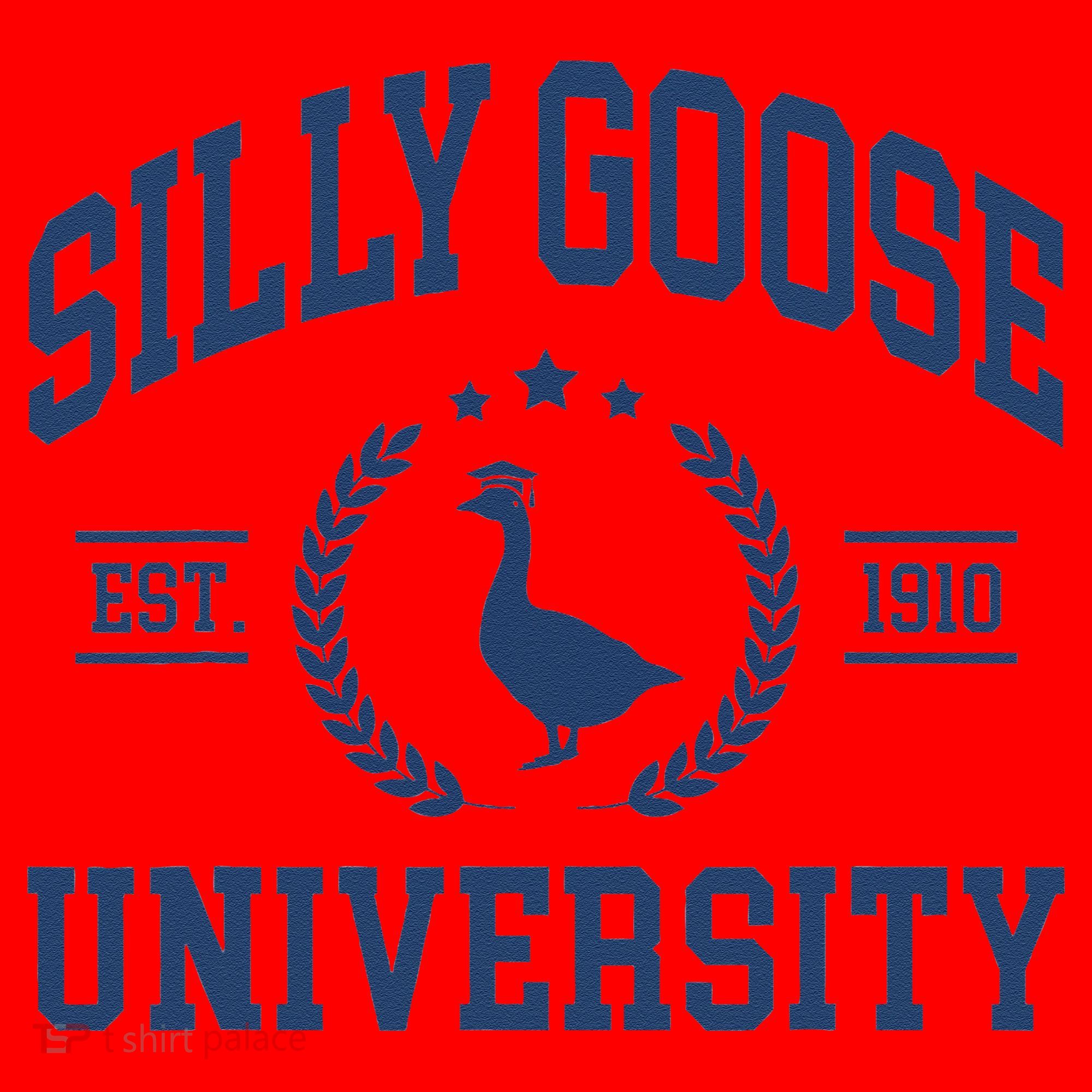 Silly Goose University Funny Goose On The Loose Funny Saying Santa Hat