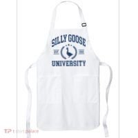 Silly Goose University Funny Goose On The Loose Funny Saying Apron thumb 0