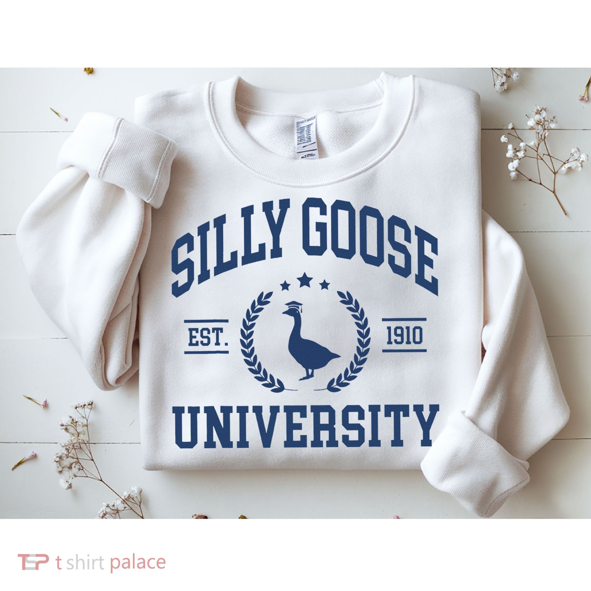 Silly Goose University Funny Goose On The Loose Funny Saying Sweatshirt