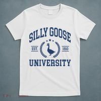 Silly Goose University Funny Goose On The Loose Funny Saying T-Shirt thumb 5