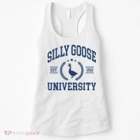 Silly Goose University Funny Goose On The Loose Funny Saying Women's Tank Top thumb 0