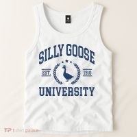 Silly Goose University Funny Goose On The Loose Funny Saying Tank Top thumb 2