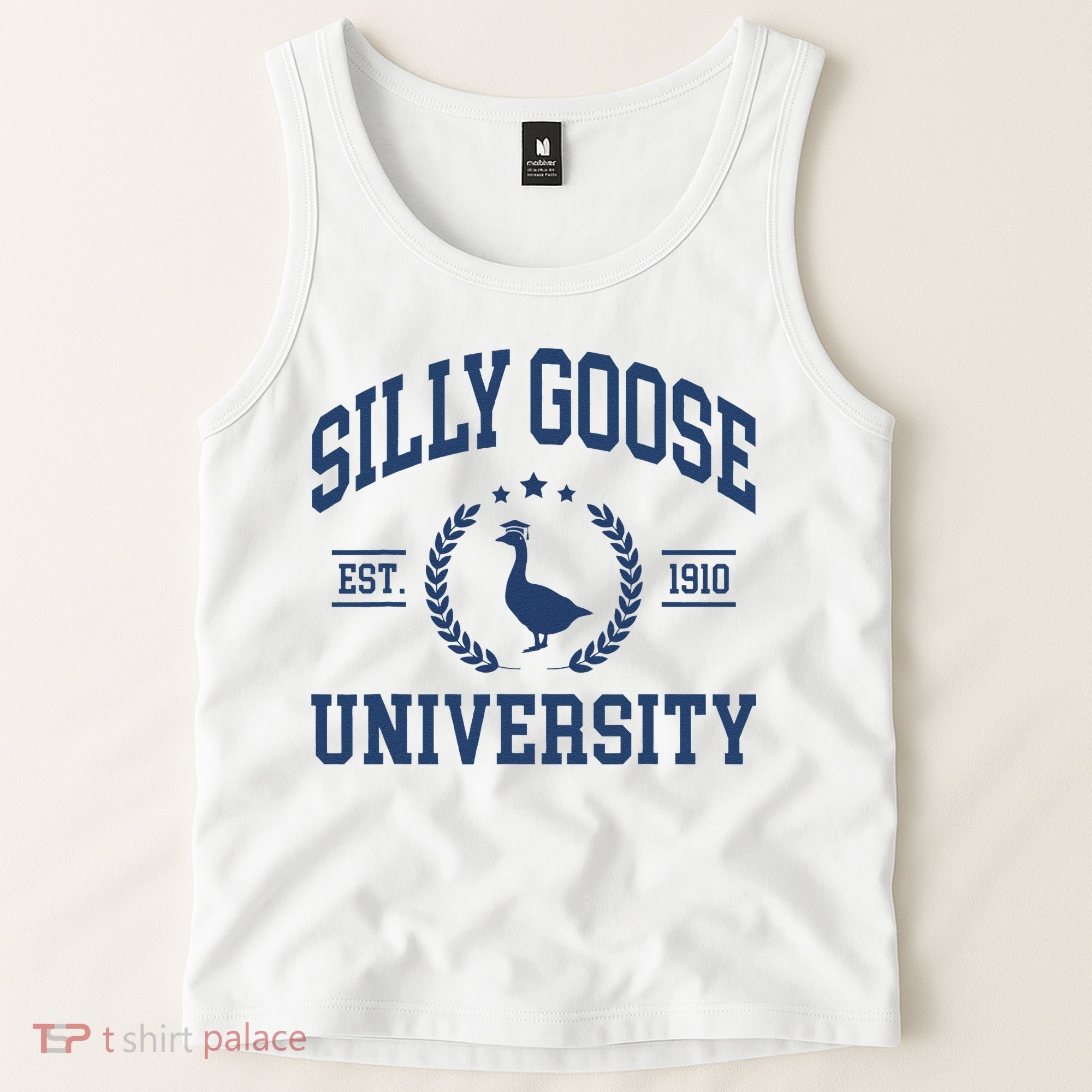 Silly Goose University Funny Goose On The Loose Funny Saying Tank Top