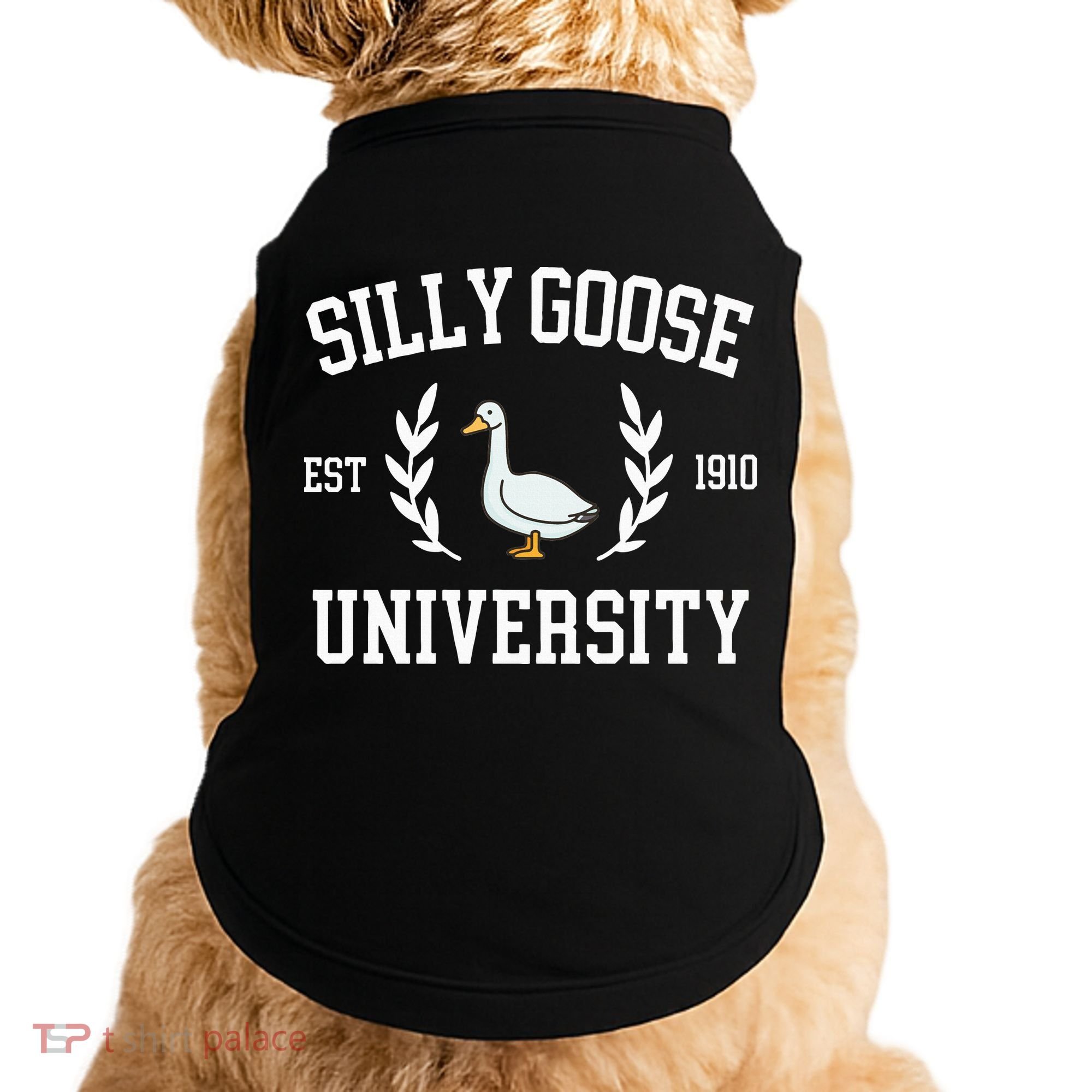 Silly Goose University Funny Goose Meme Costume Doggie Tank
