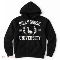 Silly Goose University Funny Goose Meme Costume Hoodie thumb 0