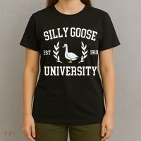 Silly Goose University Funny Goose Meme Costume T-Shirt thumb 4