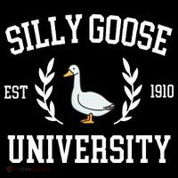 Silly Goose University Funny Goose Meme Costume Women's Hoodie thumb 2