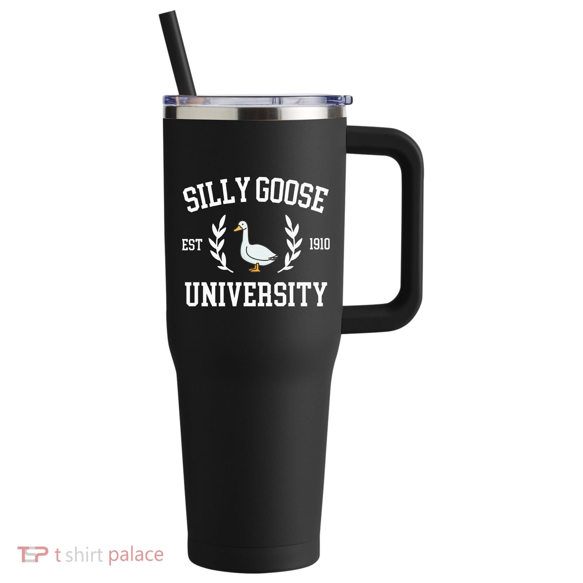 Silly Goose University Funny Goose Meme Costume 40oz Vacuum Insulated Stainless Steel Travel Tumbler