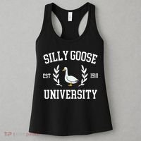 Silly Goose University Funny Goose Meme Costume Women's Tank Top thumb 3