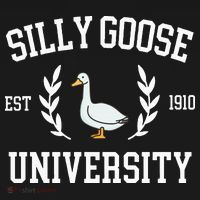 Silly Goose University Funny Goose Meme Costume Baby Bodysuit thumb 2