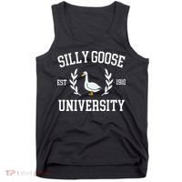 Silly Goose University Funny Goose Meme Costume Tank Top thumb 0