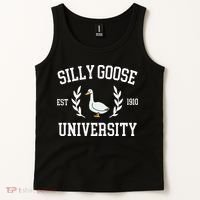 Silly Goose University Funny Goose Meme Costume Tank Top thumb 2