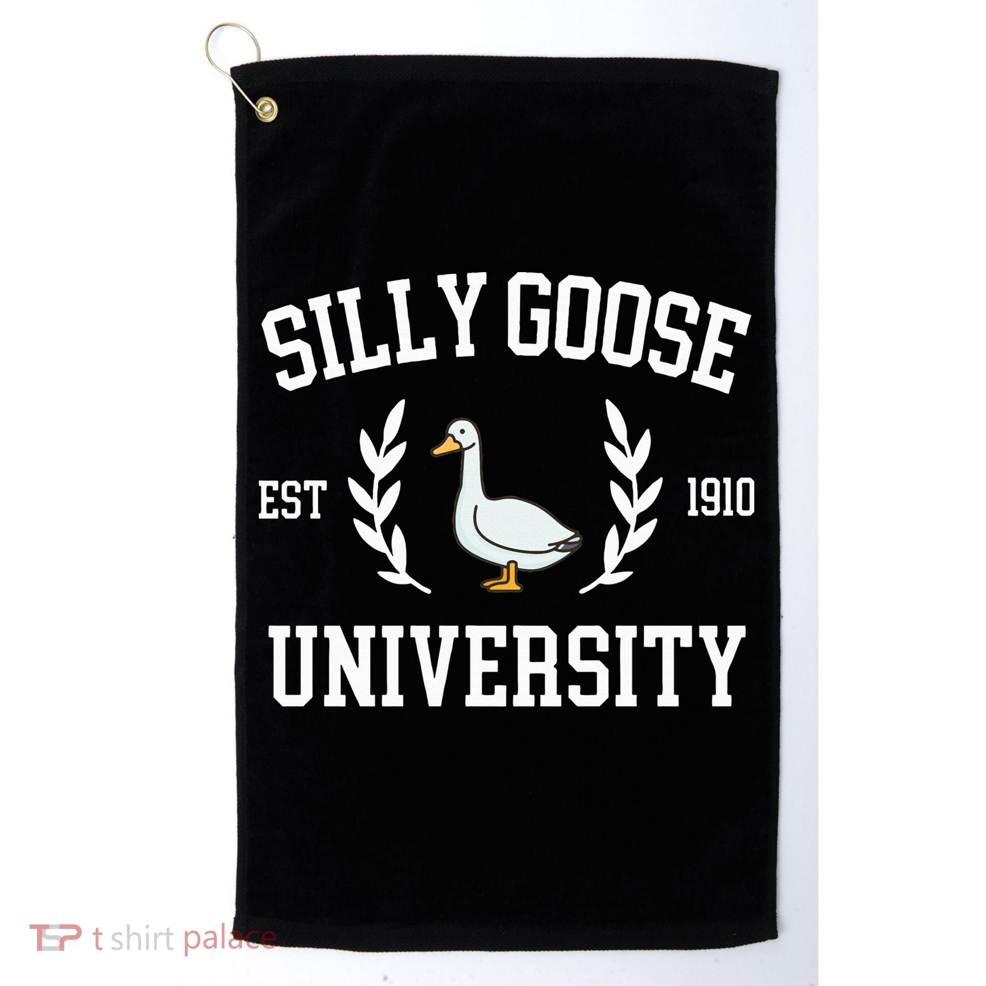Silly Goose University Funny Goose Meme Costume Golf Towel