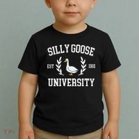 Silly Goose University Funny Goose Meme Costume Toddler T-Shirt thumb 2