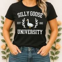 Silly Goose University Funny Goose Meme Costume Women's T-Shirt thumb 2