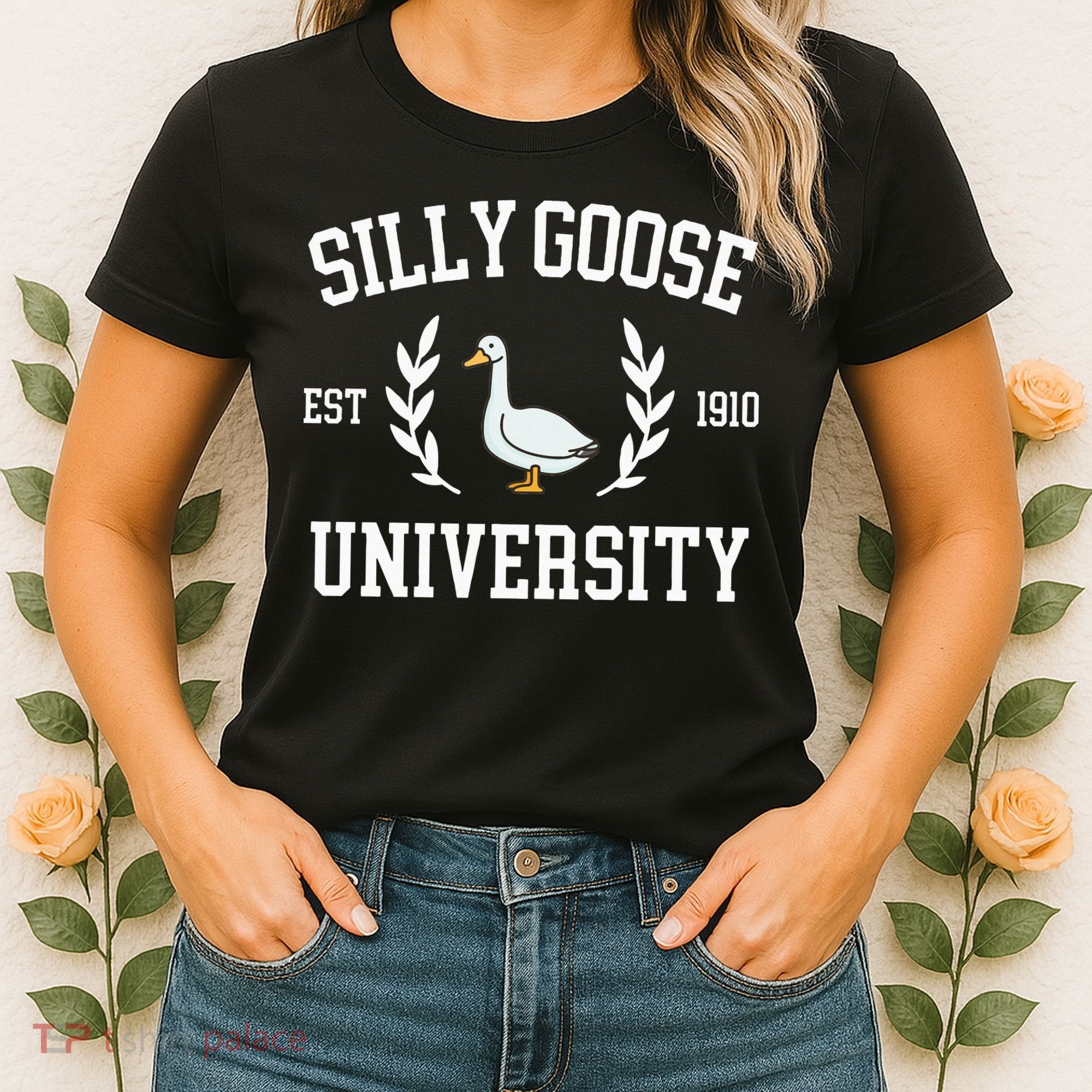 Silly Goose University Funny Goose Meme Costume Women's T-Shirt