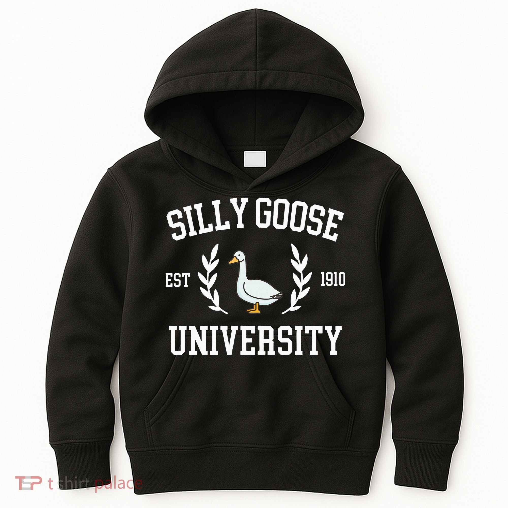 Silly Goose University Funny Goose Meme Costume Kids Hoodie