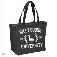 Silly Goose University Funny Goose Meme Costume Tote Bag thumb 2