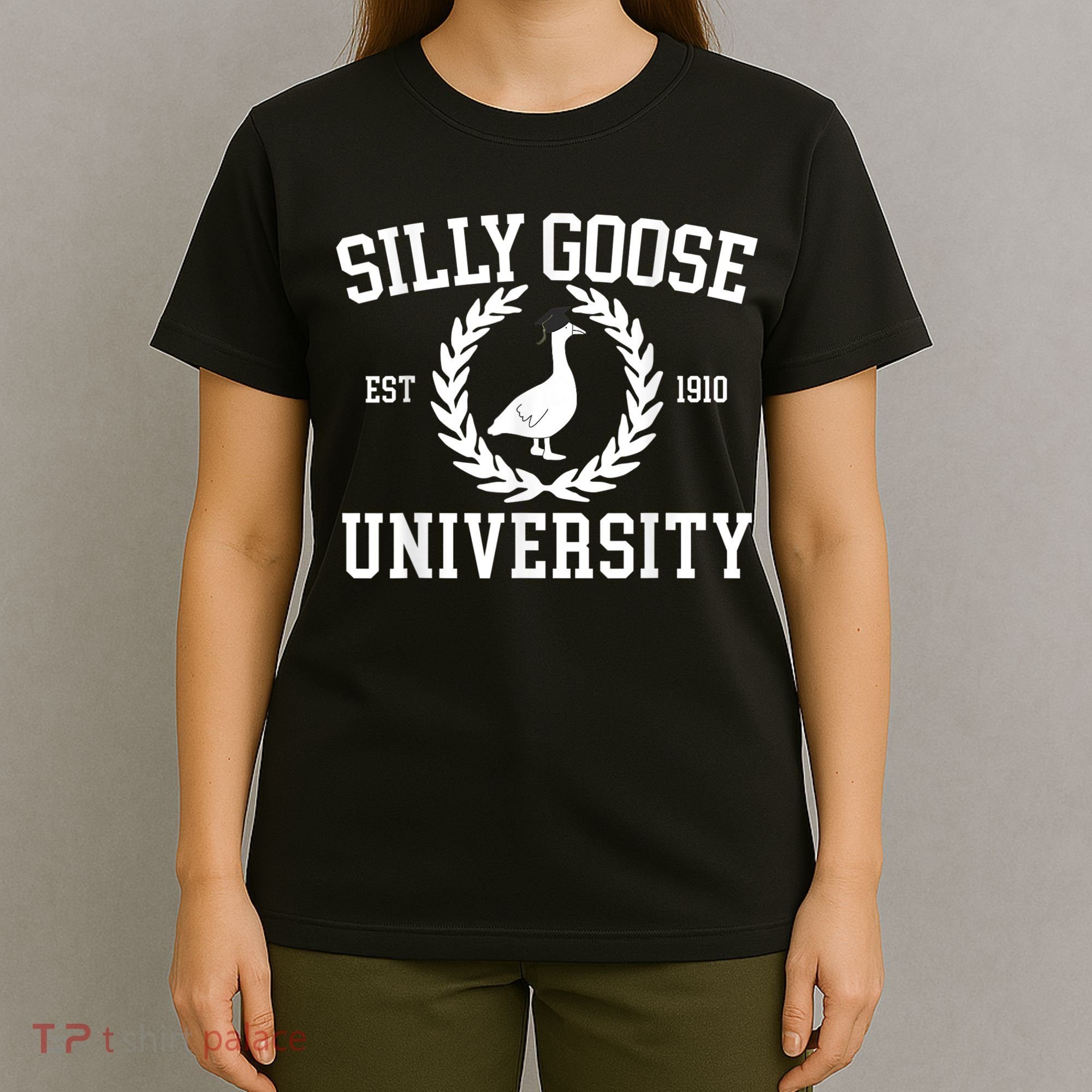 Silly Goose University Silly Goose Funny Meme School Bird T-Shirt