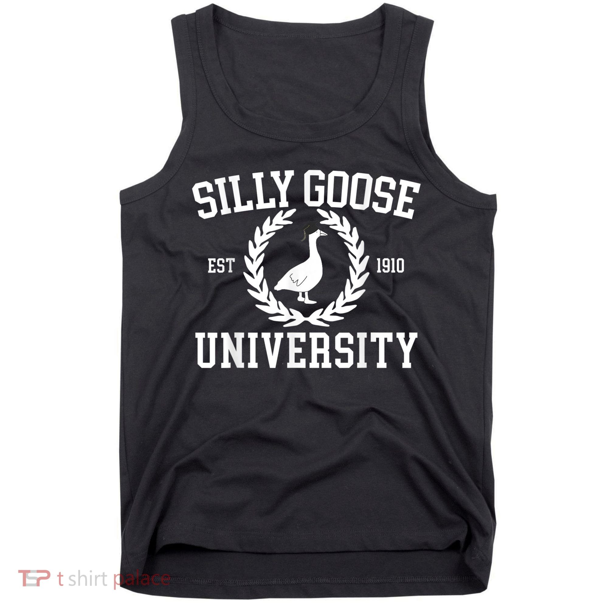 Silly Goose University Silly Goose Funny Meme School Bird Tank Top