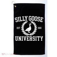 Silly Goose University Silly Goose Funny Meme School Bird Golf Towel thumb 0