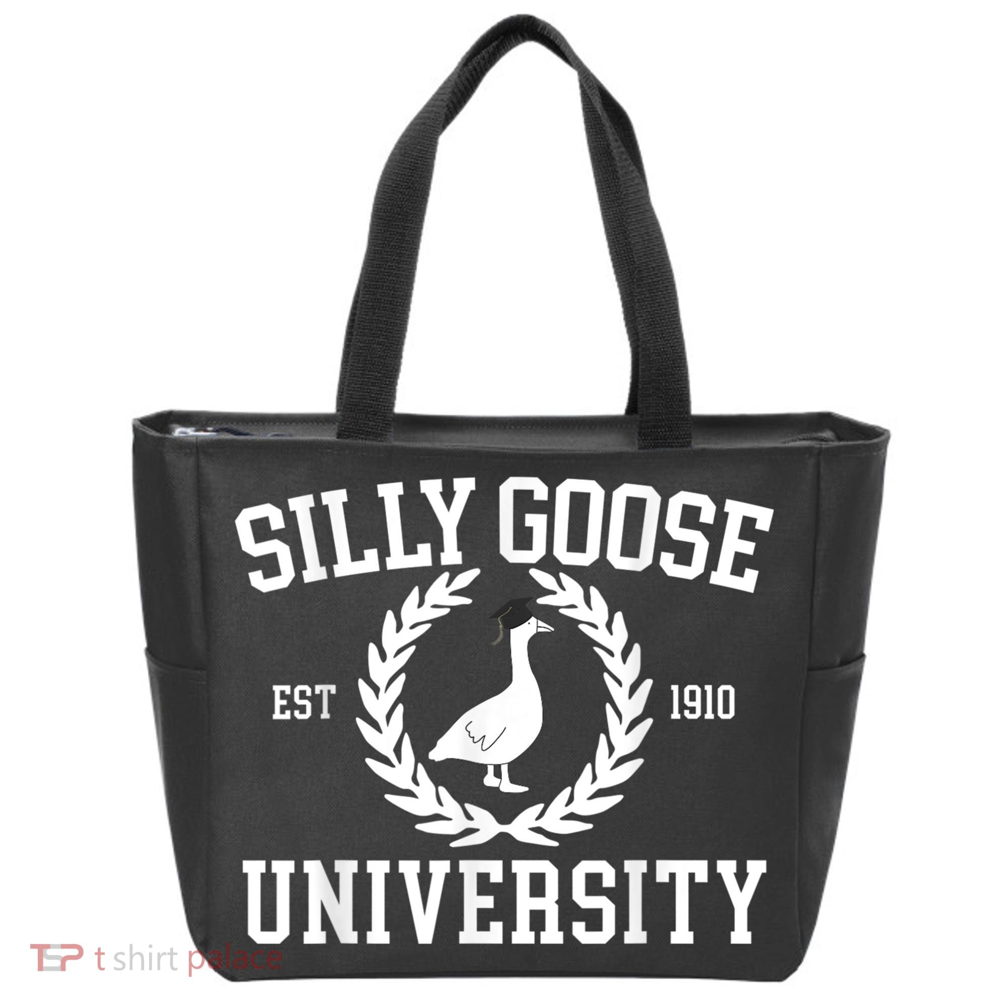 Silly Goose University Silly Goose Funny Meme School Bird Tote Bag