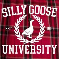 Silly Goose University Silly Goose Funny Meme School Bird Men's Flannel Plaid Pajama Pants thumb 2