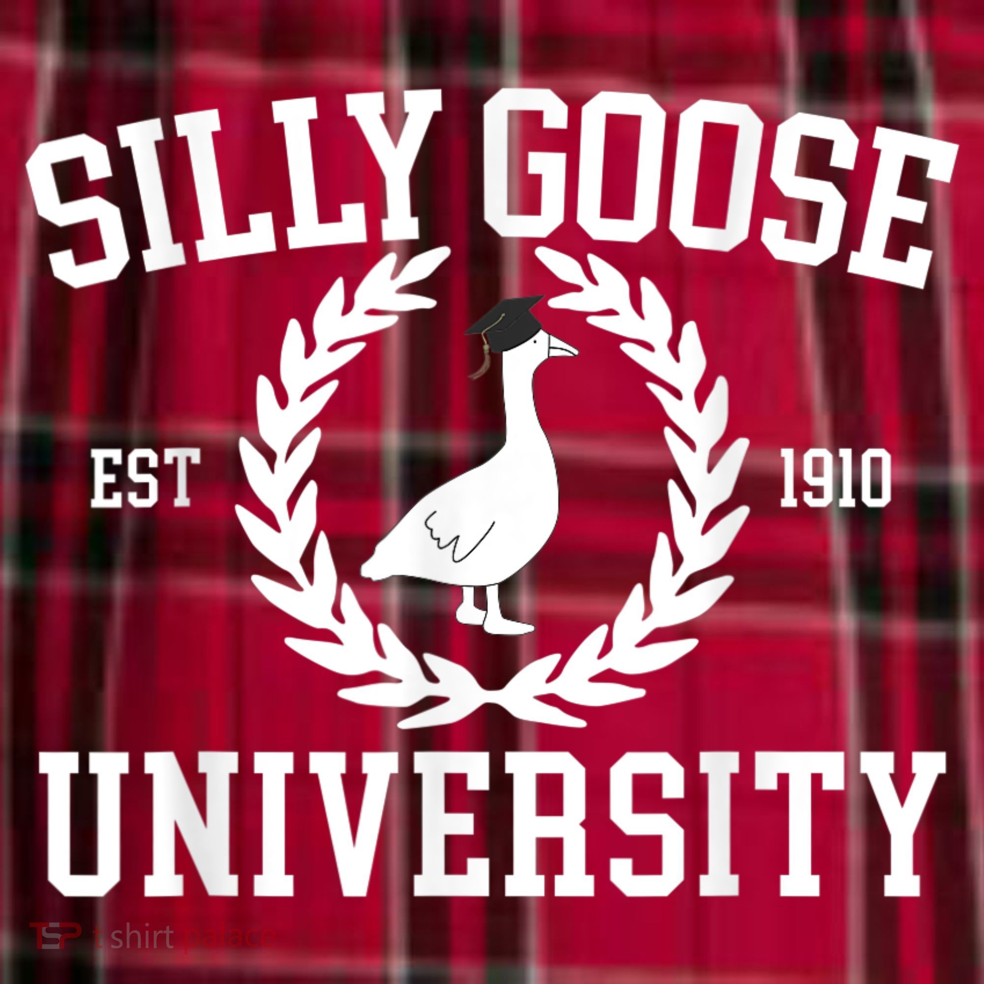 Silly Goose University Silly Goose Funny Meme School Bird Men's Flannel Plaid Pajama Pants
