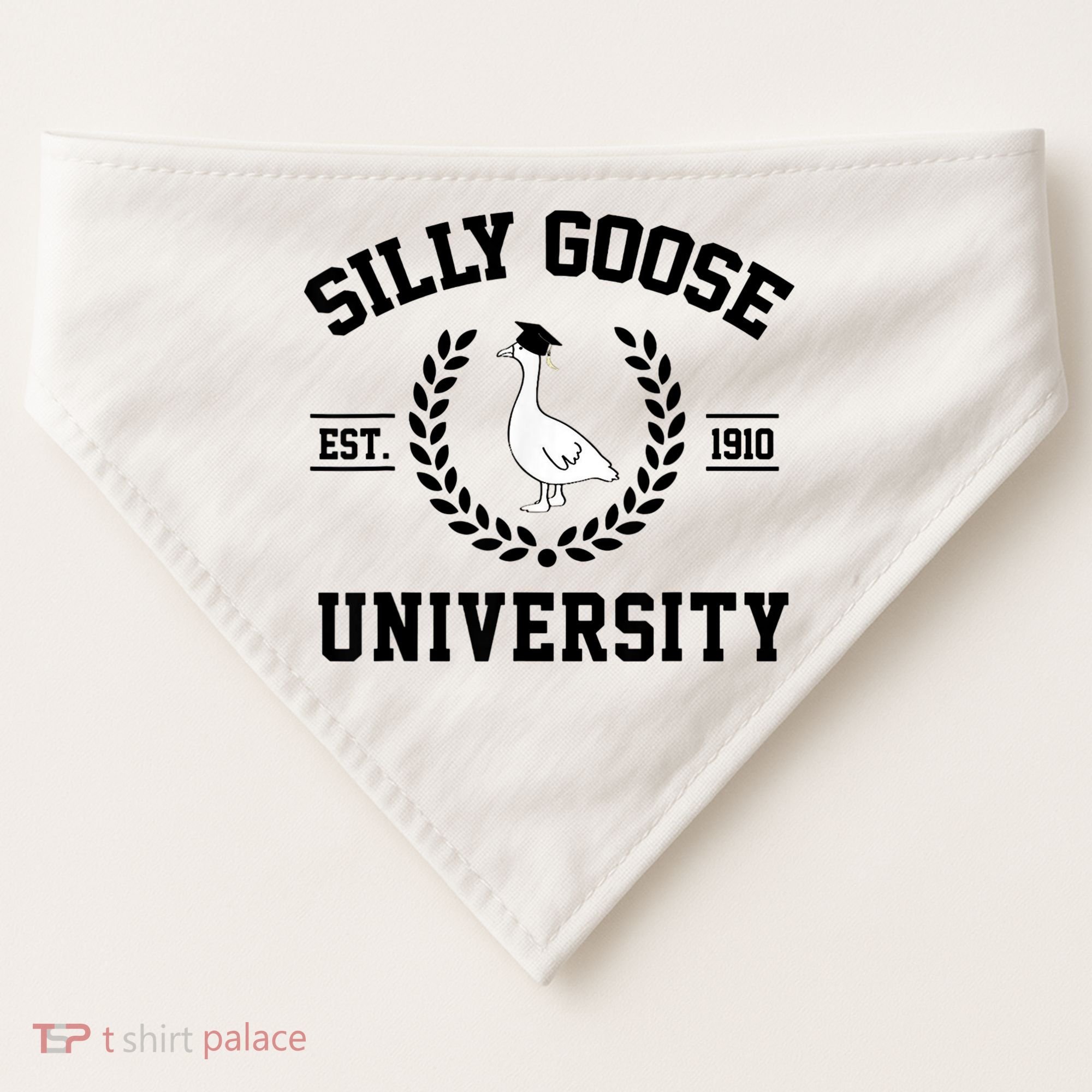 Silly Goose University Silly Goose Funny Meme School Bird USA-Made Doggie Bandana