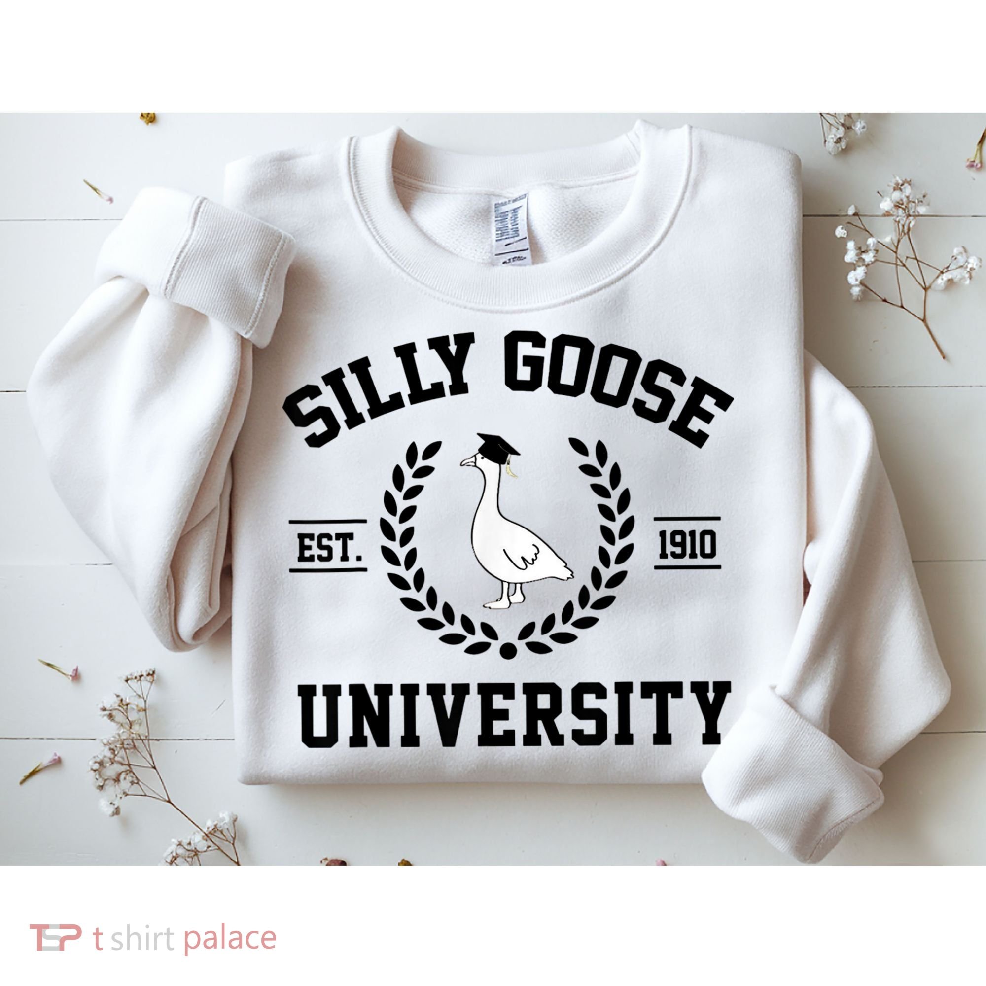 Silly Goose University Silly Goose Funny Meme School Bird Sweatshirt